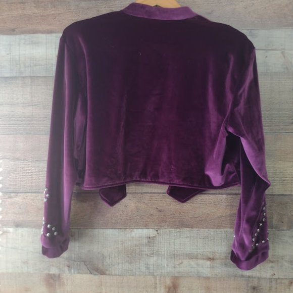 western velvet 2 piece outfit vintage early 90's 1849 brand - Picture 4 of 8